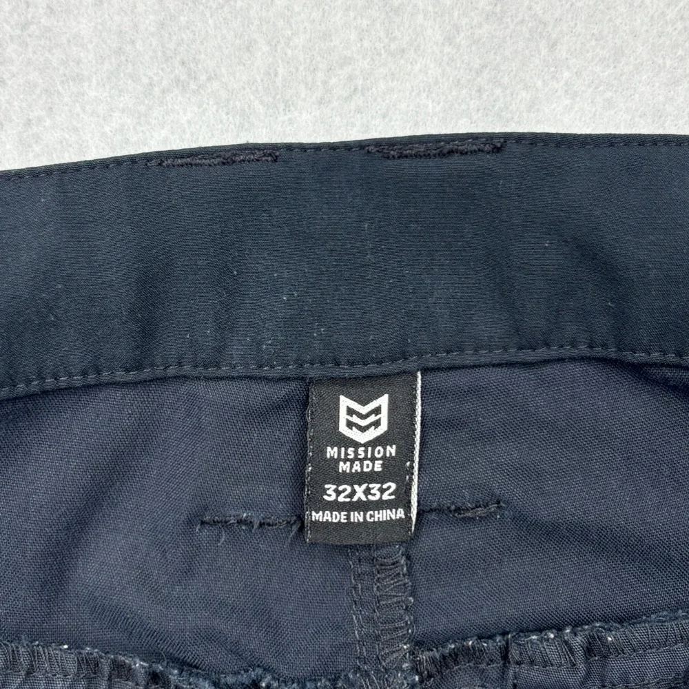 Mission Made Tactical Pants Mens 32x32 Black Cargo Work Utility Combat Stretch
